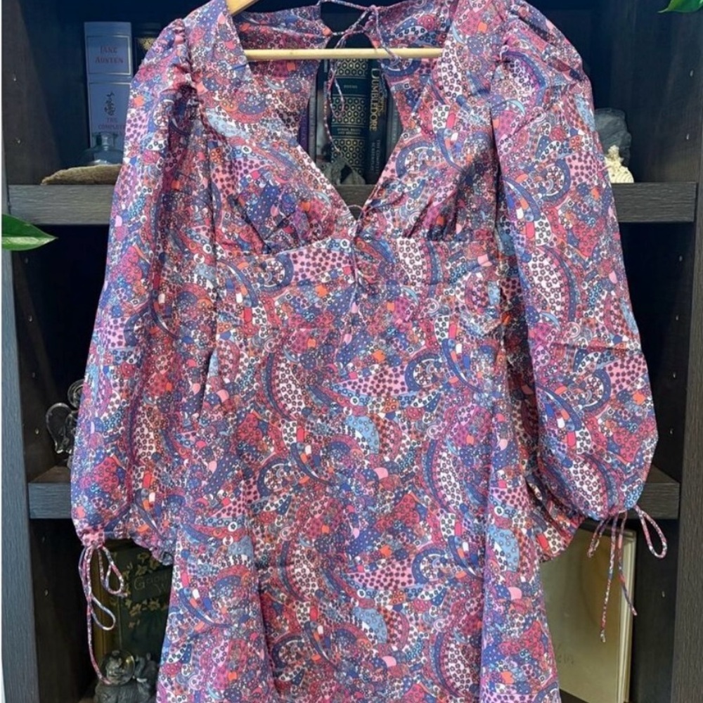 NWT For Love and Lemons Floral Multi-Color Dress Small - Picture 3 of 6